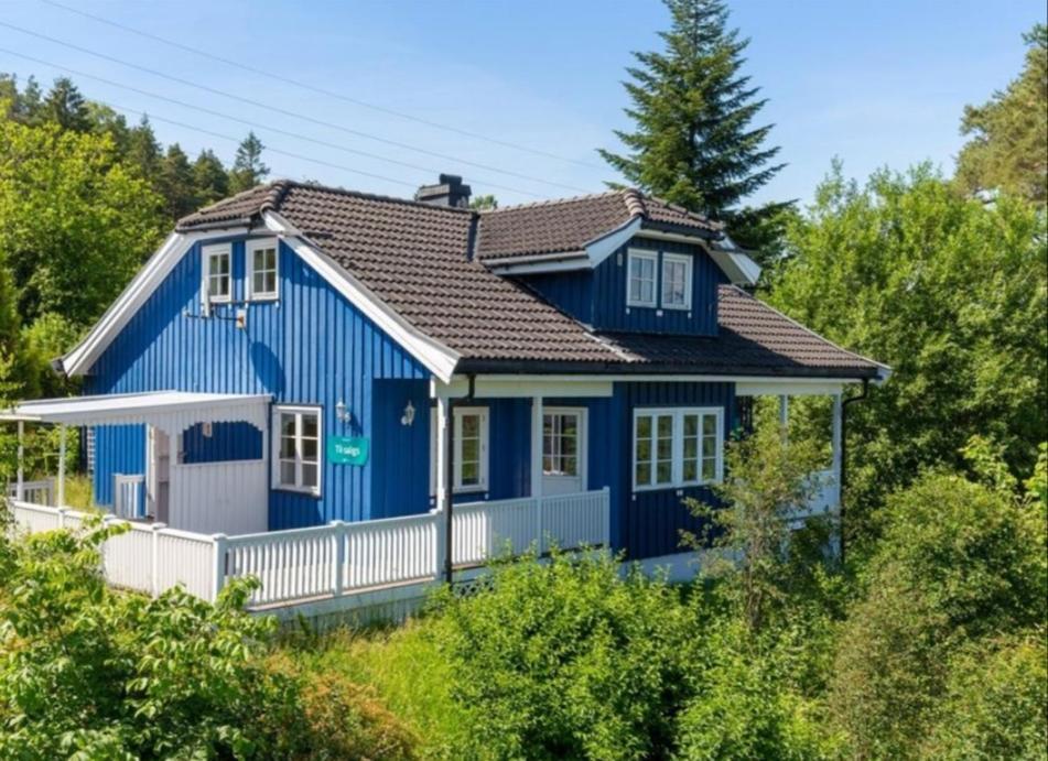 Ferienwohnung Blue House Brevik Porsgrunn Exterior foto